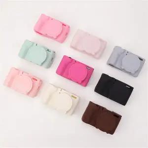 캐논 파워샷 V1용 V1 소프트 고무 실리콘 케이스 렌즈 프로텍터가 포함된 아머 바디 커버 스킨