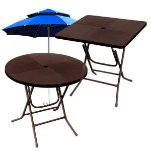 야외용 테이블 플라스틱 파라솔 포차 편의점 탁자 qol9+2RBY