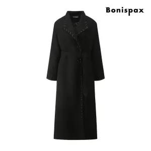 [보니스팍스](신세계 사우스시티)스티치 디테일 벨티드 싱글 롱 코트 (XQ1CT001M0)