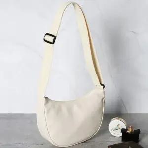 고품질 크로스백 스트랩 학생 가방 여성 무지 가방 아이보리 (WFKDXZZ)