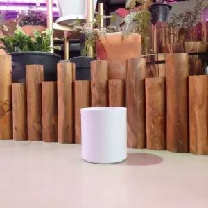 법랑 메탈 원통형 화분 (1호) 11X12cm 화이트원형 심플 예쁜 감성