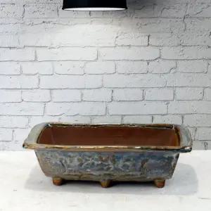 이삭 국내산도자기 웃나무직사각-고급스런디자인집화분 예쁜 다육 식물 선물 장식 꾸미기 정원 인테리어 거