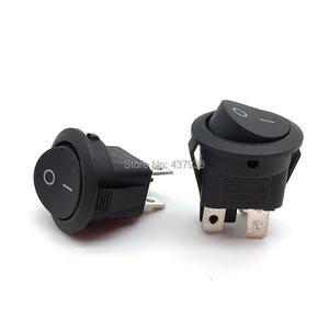 5pcs KCD1 224N 라운드 로커 스위치 검정색 4 핀 6A 250V/10A 보트 스냅인 SPST ON OFF 2