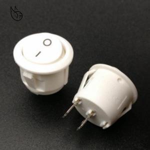 스냅 온 오프 SPST 라운드 보트 로커 스위치 AC 10A 250V 블랙 2 핀 전원 푸시 버튼 화이트 팩토리 개