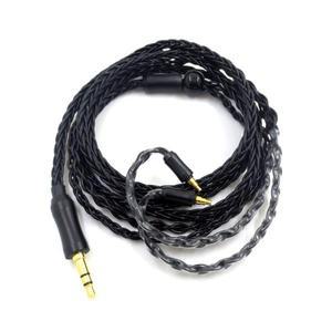 젠하이저 IE40PRO 용 교체 오디오 케이블 헤드폰 업그레이드 익스텐션 코드 (검정색)