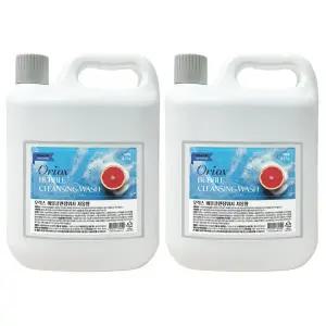 오릭스 버블 클렌징워시 거품비누 자몽향 4.1Kg x 2개 대용량 리필용 핸드워시 액상 손세정제