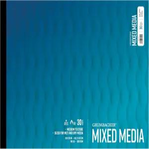 Grumbacher 18인치 x 24인치 혼합 미디어 종이 패드 98파운드. / 160 GSM 테이프 바인딩 30장 /패드 각각