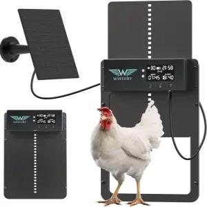 타이머 및 광 센서 LCD 디스플레이 리모컨 4가지 모드 알루미늄 합금 자동 치킨 코프 도어 솔라 안티 핀치