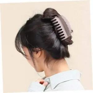 [콩심팥심]국산집게핀 엔젤슈슈무광웨이브올림머리집게핀(핑크)