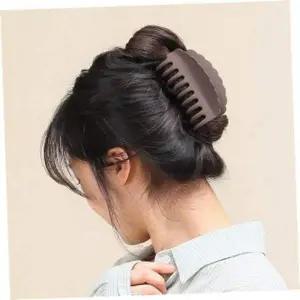 국산집게핀 엔젤슈슈무광웨이브올림머리집게핀(코코아)