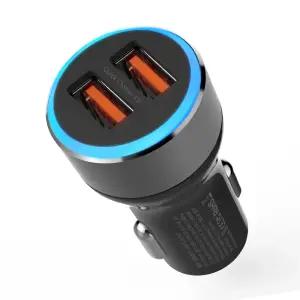 차량용 시거잭 미니 고속 무선 충전기 USB QC