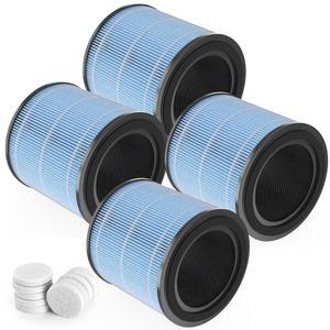 고KBNY 4팩 AP0601 교체 필터, AIRTOK 정화기, 부품 번호 AP0601-RF, 아로마테라피 정제와 호환됨