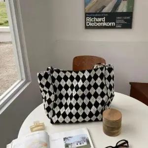 아가일 가방 에코백 캠퍼스 체크 백 데일리 숄더 대학 WEDD47F