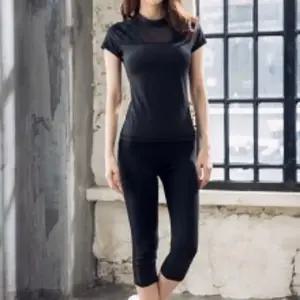 KJN S58_P51 여자 요가복 반팔티 8부 레깅스 세트트레이닝 요가 운동 필라테스 필라테스옷