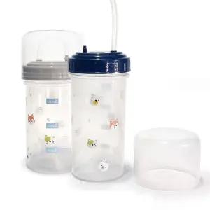 [퍼니메이커]실리콘 빨대물병 400ml 애니멀 스포츠물병 도시락물병 실리콘물병 휴대용물병 요양물병