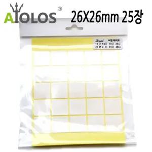 AiOLOS 써멀 테이프 26x26mm 25장방열판 써멀잎 열전도 써멀패드 냉각 도패드 도용품 쿨러