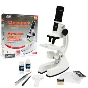 가정용 어린이 LED 광학 생물 현미경 관찰 도구 세트 샘플 액세서리 포함 프레파라트 슬라이드 글라스 어린