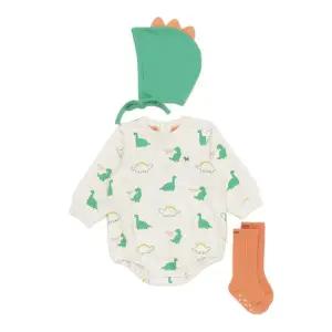 [블루독베이비8] 26SS봄신상 (IV)드로잉 디노 SET 바디슈트 HJ (4617067601) (BLUEDOG BABY/유아/출산/백일