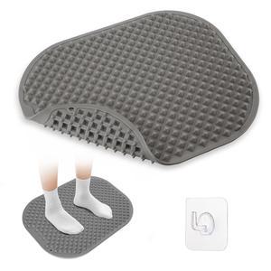 GEENOA, 양면 사용으로 실리콘 발 마사지 매트 업그레이드, 이완을 위한 대형 반사 매트, 접이식 지압 를 휴대용 스탠딩 데스크 매트(그레이-L)