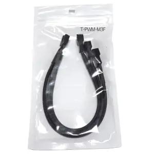 (T-PWM-M3F) 쿨러 PWM 3분배 4P 케이블 26cm 매쉬타입 쿨러연장 쿨러케이블 PWM연장