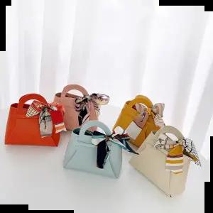 결혼식답례품 DIY 미니 가죽 가방 구디백 스카프 대형 5p세트