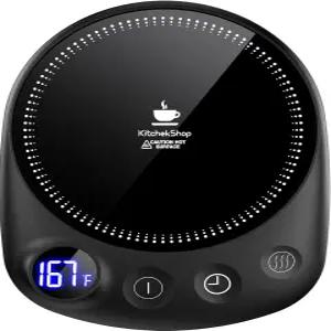 KitcheckShop 커피 머그 워머 - 가장 빠른 난방 및 최고 온도 데스크 자동 차단을 위한 컵 4가지 설정