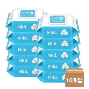 한예지)휴마일드물티슈(캡형/100매)-박스(10개입) 한예지 물티슈 물티슈