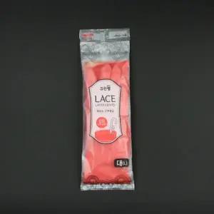 크린랩- 레이스고무장갑 코랄 대