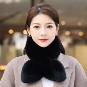 여성용 퍼 목도리 심플 쁘띠 머플러 털 목도리