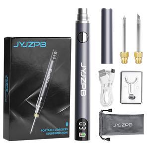LED 디스플레이 타입-C 포트가 장착된 새로운 업그레이드된 대용량 휴대용 충전식 납땜 인두, 전자 수리, 수제, 주얼리 용접에 적합