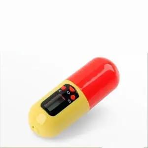 [콩심팥심]타이머 겸용 알약 정리함 캡슐형 수납통 다용도 약통