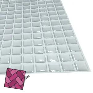 월타일스티커 219 실버 잔바둑무늬 데코타일벽지 타일스티커 스티커타일