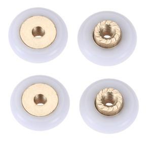 슬라이딩 샤워 도어 교체 휠 직경 18mm 롤러 캐스터 가구 러너 인클로저 러너용 4 개입