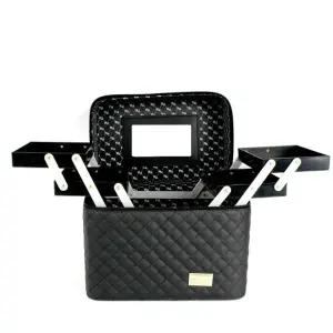 ( )3단 화장품 정리함 대용량 메이크업 수납 박스 웨딩용 화장대 가방