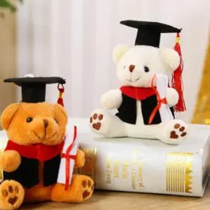 졸업 학사모 곰돌이 인형 키링 졸업식 꽃다발 장식 단체 행사