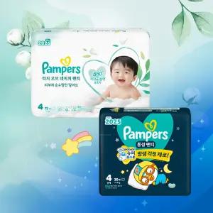 팸퍼스 NEW 프리미엄 메가 낮밤패키지 팬티형 기저귀 4단계터치오브네이처팬티+통잠팬티 총3박스