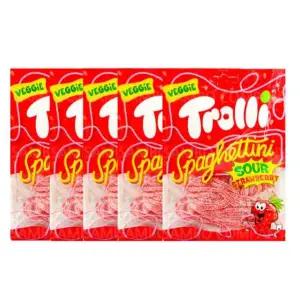 5개 사우어 딸기맛 트롤리 스파게티니