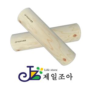 제일조아 국내산 100% 편백나무 경침 사각목침 마사지봉 발밟기 큐브칩