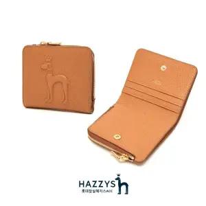 [롯데백화점]헤지스ACC [선물포장]HIWA3E252W2 브라운 퍼피 엠보 라운드지퍼 반지갑