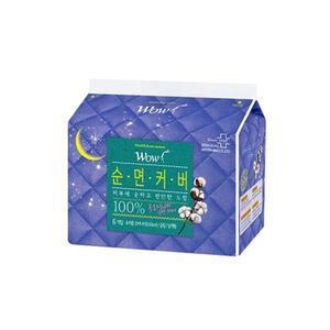 와우 순면커버 슈퍼롱 오버나이트 6개입