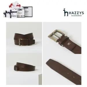 [롯데백화점]헤지스ACC [벨트추천][선물포장] 브라운 로고패턴 소가죽 벨트 HJBE3F013W3