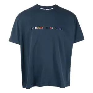 써네이 로고 프린트 티셔츠 네이비멀티 / SN2PXH01BP-JE130-503