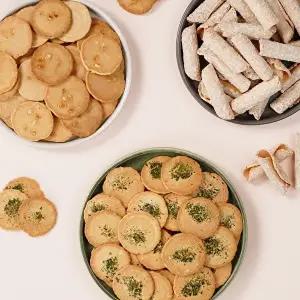 [김규흔 한과]옛날과자 센베이 꼬마전병 3종 세트 (땅콩, 생강, 파래)