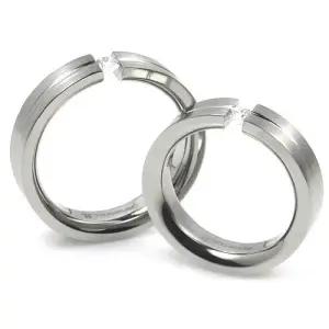 T-716 DIA CO 다이아몬드 티타늄 커플링 반지 이니셜무료 무료배송 맞춤제작 평생AS