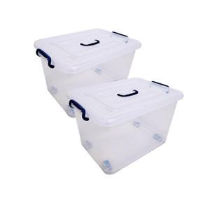 코스모 플라스틱 리빙박스 200L 2개 투명