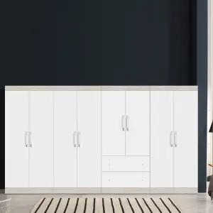 new 리소 12자 세트(4통) 양복장+이불장+투서랍장+선반장 장롱 드레스룸 옷방 침실가구