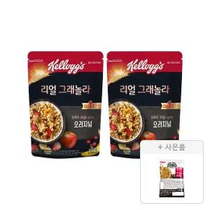 켈로그 리얼 그래놀라 400g, 2개+증정(프로틴 그래놀라 제로슈거 40g, 1개)