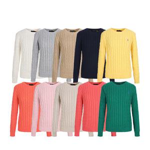 랄프로렌폴로 여성 클래식 케이블 라운드니트 꽈배기가디건 13종택1