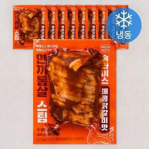 한끼통살 스팀 슬라이스 매콤닭갈비맛 (냉동), 100g, 10개 one option