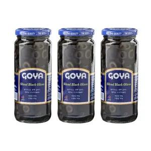 고야 슬라이스드 블랙 올리브 344g x 3개